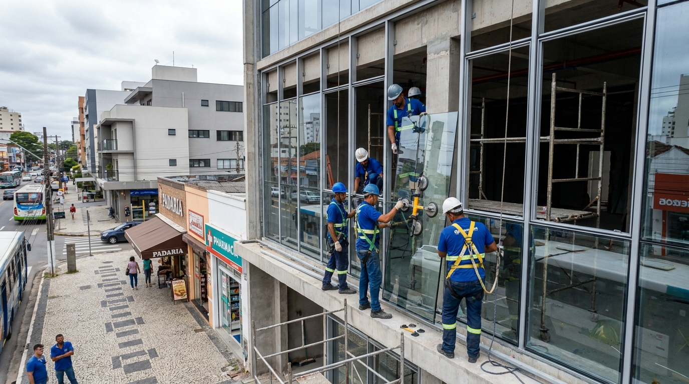 Fachada de Vidro na Ponte Alta, Brasília‑DF